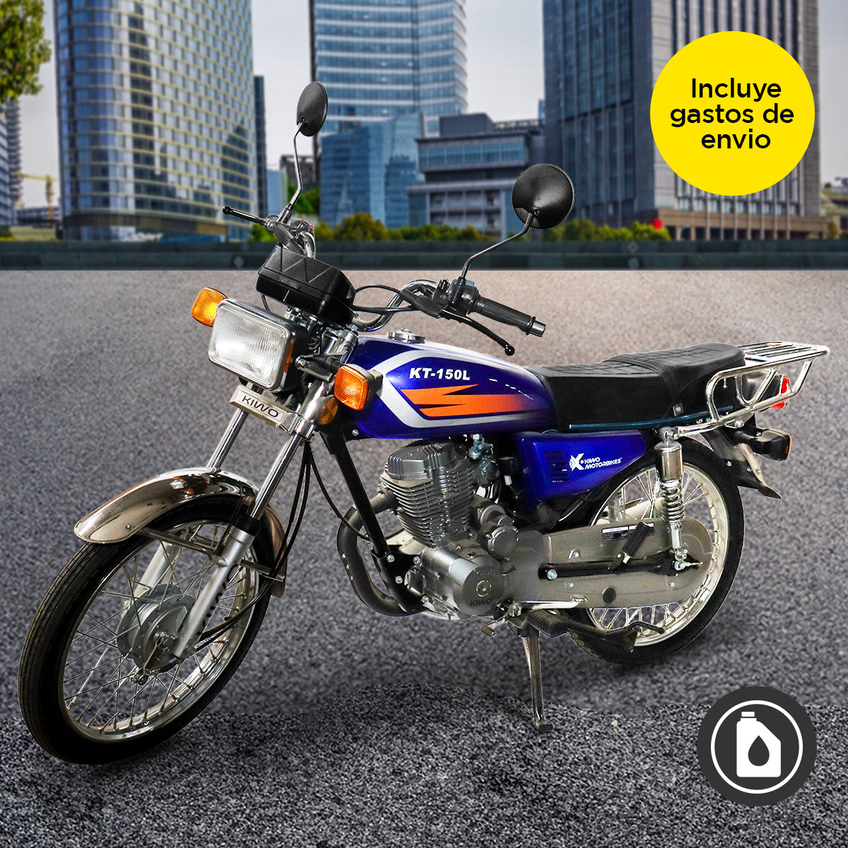 Motocicleta Kiwo, KT-150L 2025, Color Azul