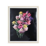 Portarretrato Flores, Color Crema y Blanco, 20x25 cm