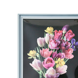 Portarretrato Flores, Color Gris, 20x25 cm
