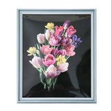 Portarretrato Flores, Color Gris, 20x25 cm