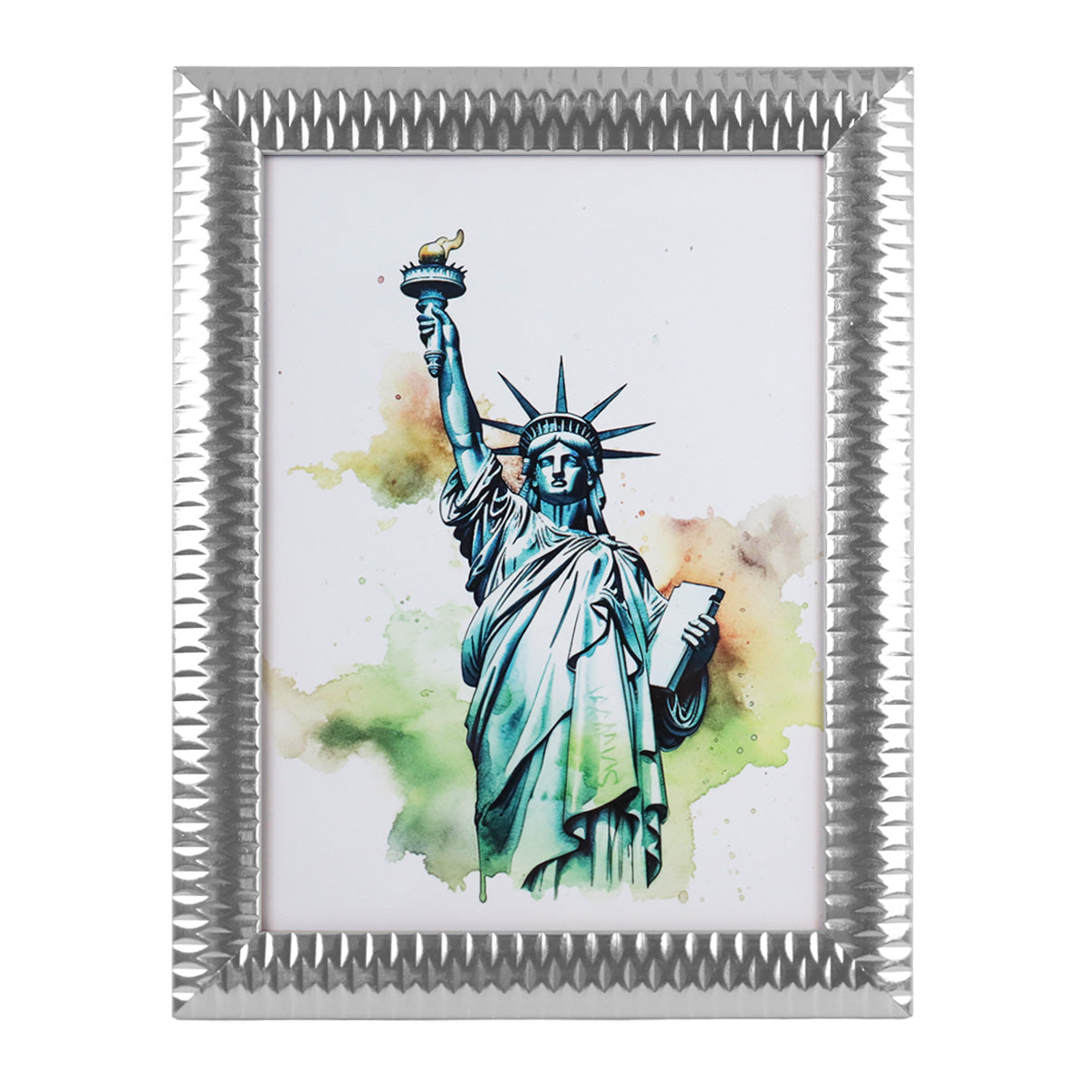 Portarretrato, Textura, Color Plata, 12x17cm