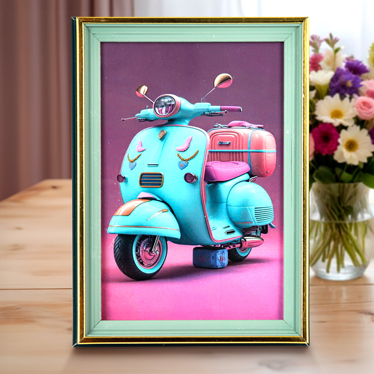 Portarretrato Brillante, Color Verde, 10x15cm