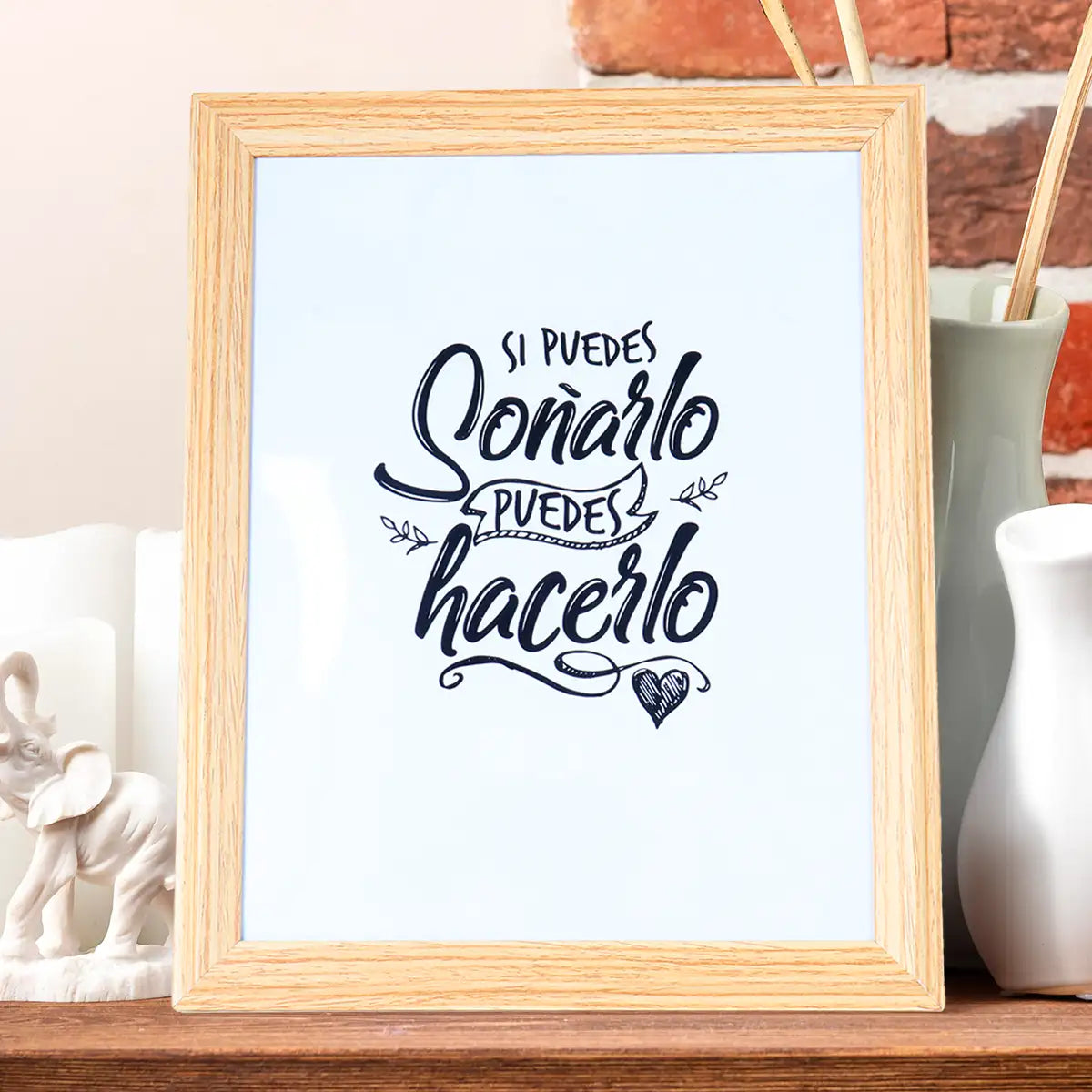 Portarretrato, Si Puedes Soñarlo Puedes Hacerlo, Madera