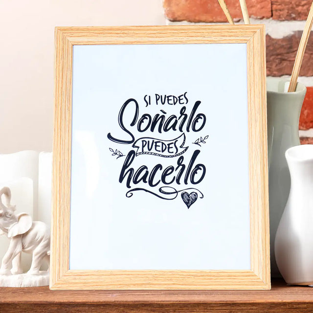 Portarretrato, Si Puedes Soñarlo Puedes Hacerlo, Madera