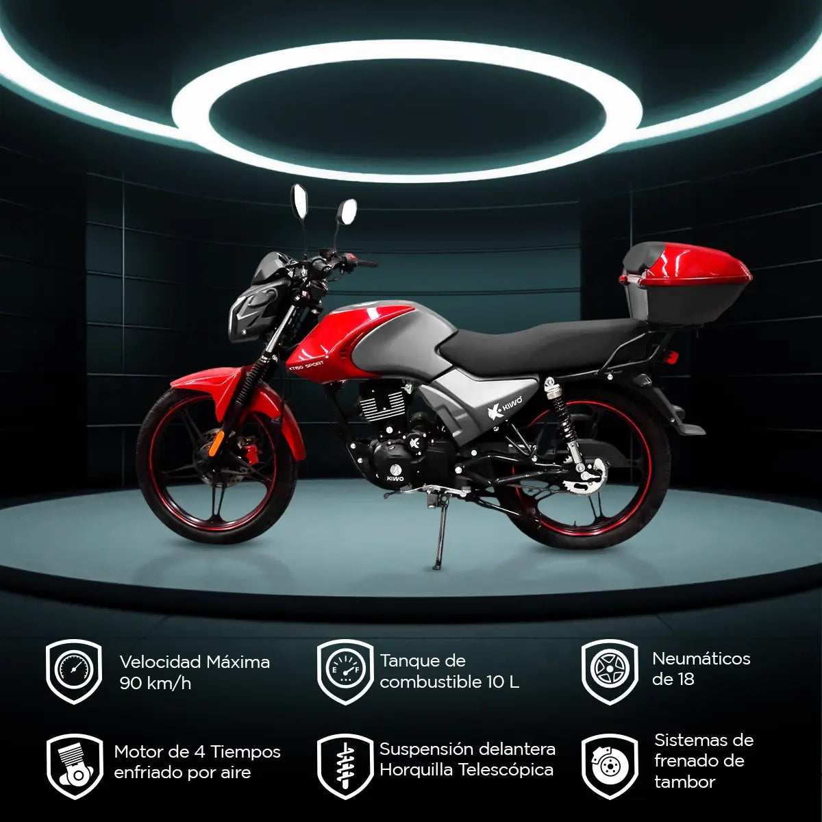 Motocicleta Kiwo, Color Rojo, KT150 Sport, 2025