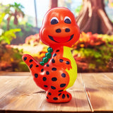 Squishy Antiestrés, Dinosauro Lunares, Color Naranja