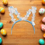 Diadema con Orejas de Conejo LED, Color Azul