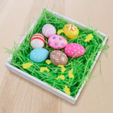 Pasto Decorativo de Plástico con Confetti "Happy Easter", Color Verde, 43gr