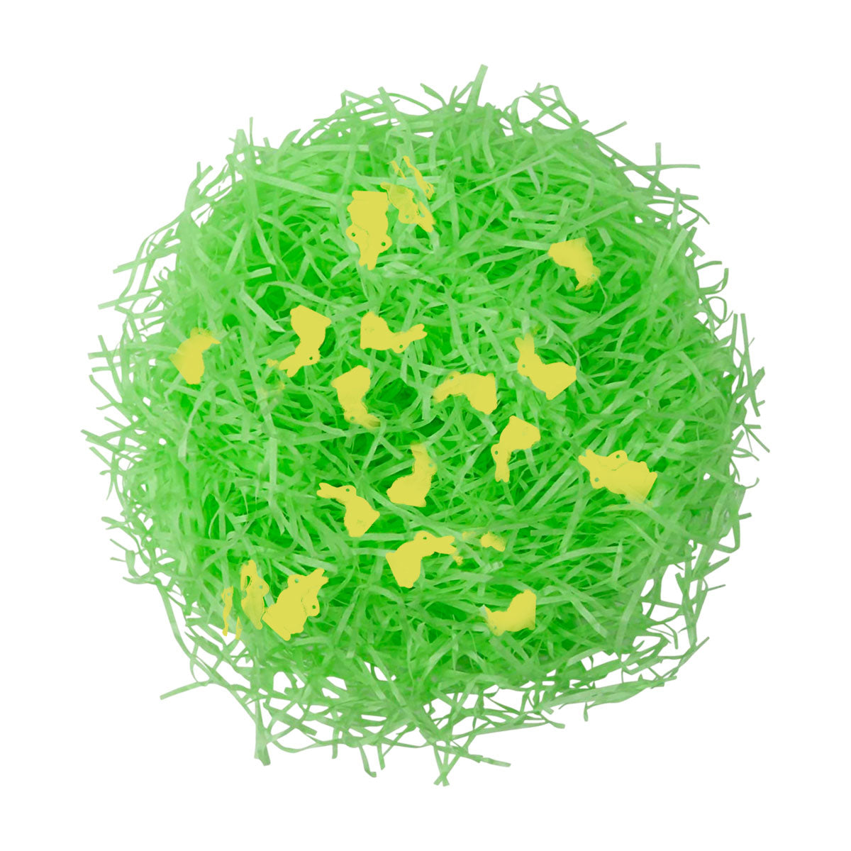 Pasto Decorativo de Plástico con Confetti "Happy Easter", Color Verde, 43gr