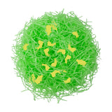 Pasto Decorativo de Plástico con Confetti "Happy Easter", Color Verde, 43gr