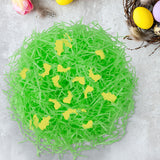 Pasto Decorativo de Plástico con Confetti "Happy Easter", Color Verde, 43gr