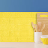 Muro Adhesivo para Interiores, Color Amarillo, 70x77 cm