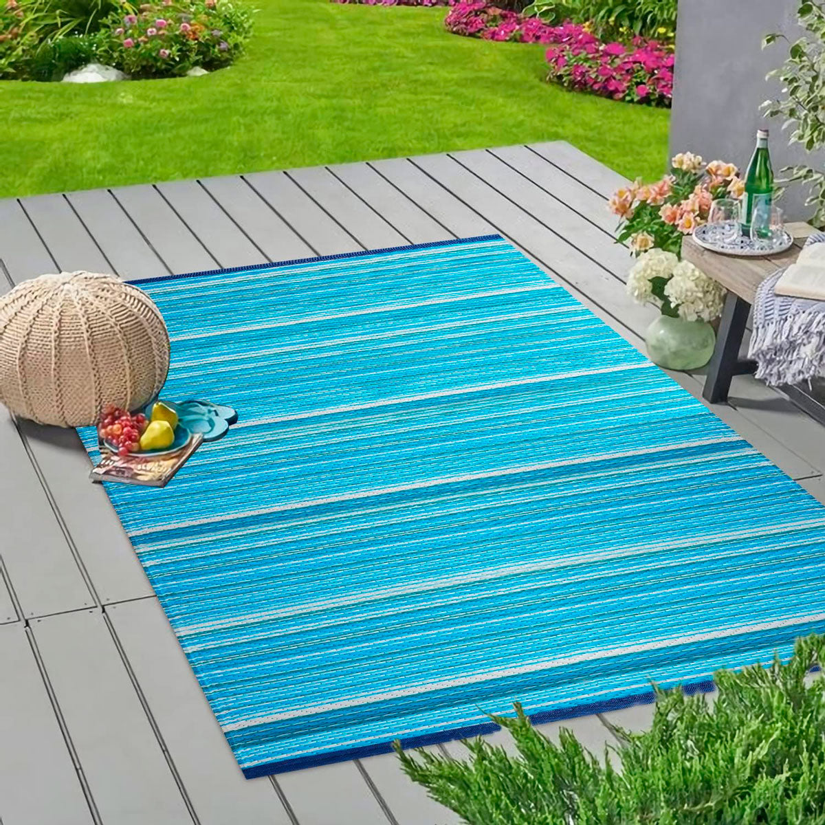 Tapete color Azul Turquesa para Exteriores