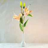 Flores Artificiales, Lirio, Color Durazno