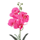 Maceta ClÃ¡sica con OrquÃ­dea Artificial, Color Fucsia