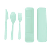 Set de Cubiertos con Estuche, Color Aqua
