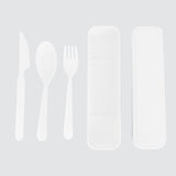 Set de Cubiertos con Estuche, Color Blanco