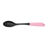 Cuchara Lisa, Inkanto, Color Negro con Mango Rosa