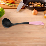 Cucharón, Inkanto, Color Negro con Mango Rosa