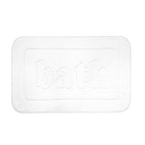 Tapete Rectangular Absorbente, Palabra "bath", Color Blanco