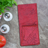 Set de 2 Trapos de Cocina, Diseño Flores, Color Rosa