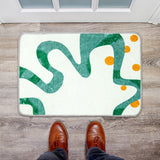 Tapete, Diseño Minimalista Verde con Amarillo, 40x60 cm
