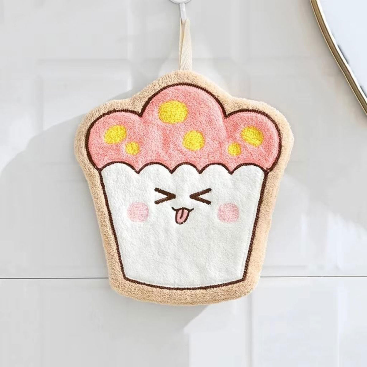 Toalla de Manos Absorbente en Forma de Cupcake