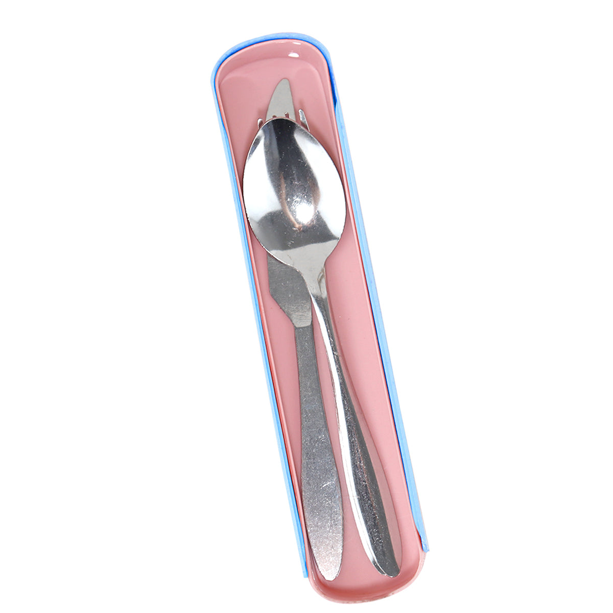 Estuche Color Azul con Cubiertos, 3 Pzas