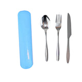 Estuche Color Azul con Cubiertos, 3 Pzas