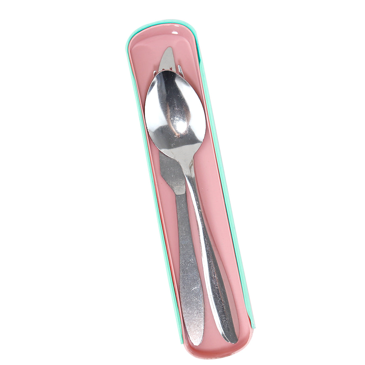 Estuche Color Verde con Cubiertos, 3 Pzas