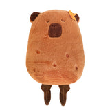 Peluche de Capibara con Flor, Color Naranja