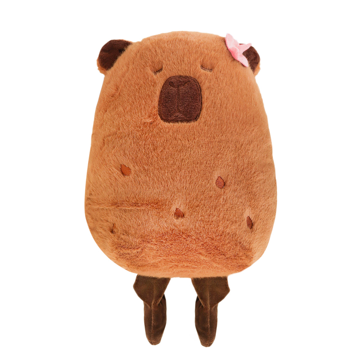 Peluche de Capibara con Flor, Color Rosa