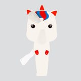 Ventilador Portátil de Mano, Unicornio Blanco