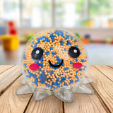 Squishy Pulpo con Luz, Color Naranja con Azul
