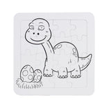 Rompecabezas de Dinosaurios para Colorear, 8 pzas