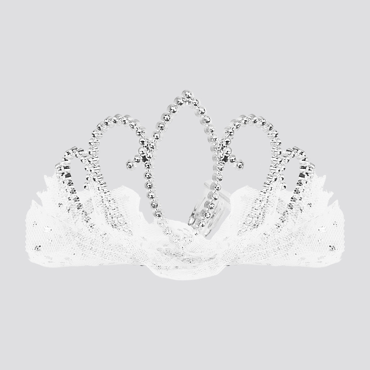 Juguete Corona de Princesa con Detalles de Encaje Color Blanco