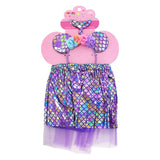 Falda y Diadema de Sirena, Color Morado