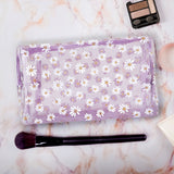 Cosmetiquera Color Lila, Diseño Flores