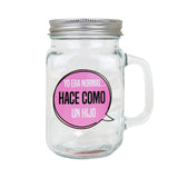 Tarro de Cristal con Tapa, DiseÃ±o de DÃ­a de la Madre