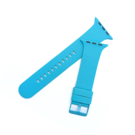 Correa de Hebilla Sólida de Silicona, Apple Watch, Color Azul