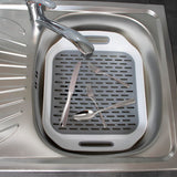 Bandeja de Fregadero Antideslizante, Color Blanco y Gris