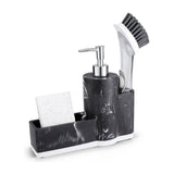 Dispensador de Jabón con Soporte para Esponja y Portacepillos