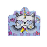 Pestañas Postizas, Empaque Morado de Gatito con Corazones