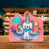 Pestañas Postizas, Empaque de Gatito con Cuerno de Unicornio
