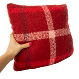Cojín con Diseño Cuadros, Color Rojo