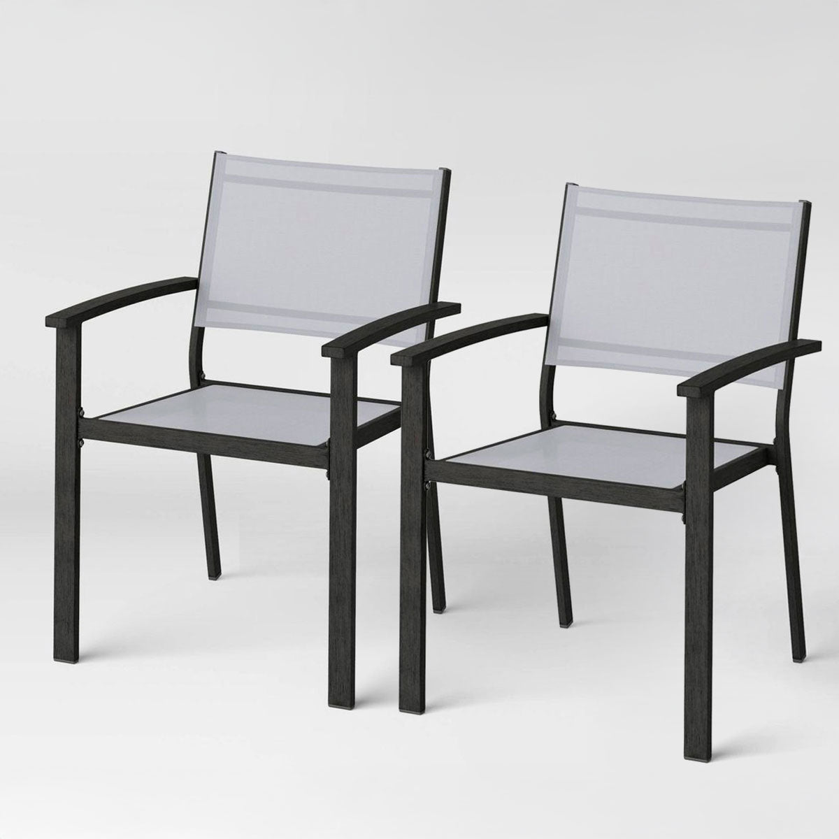 Set de 2 Sillas de Comedor para Exteriores, Ryegate, Color Gris Desgastado