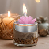 Vela en Forma de Flor, Color Rosa Claro