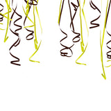 Serpentina Decorativa de Papel, Color Amarillo y Negro, 2 pzas