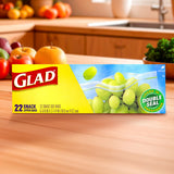 Bolsas de Plástico con Cierre Hermético, Glad, 22 pzas