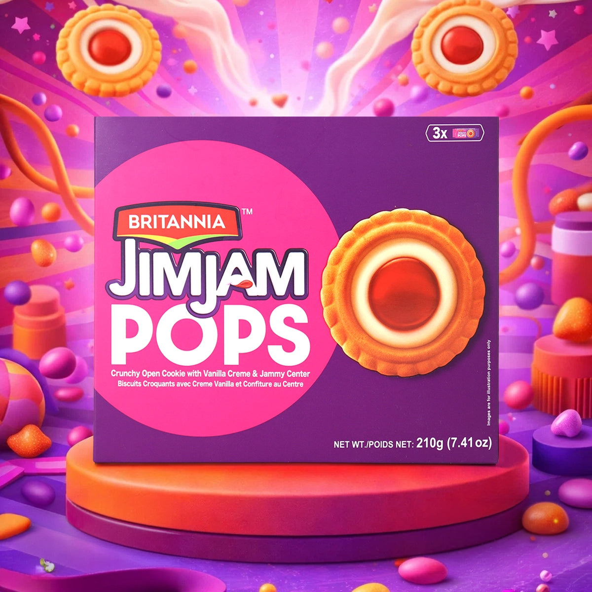 Galletas con Jalea, JimJam Pops, Britannia